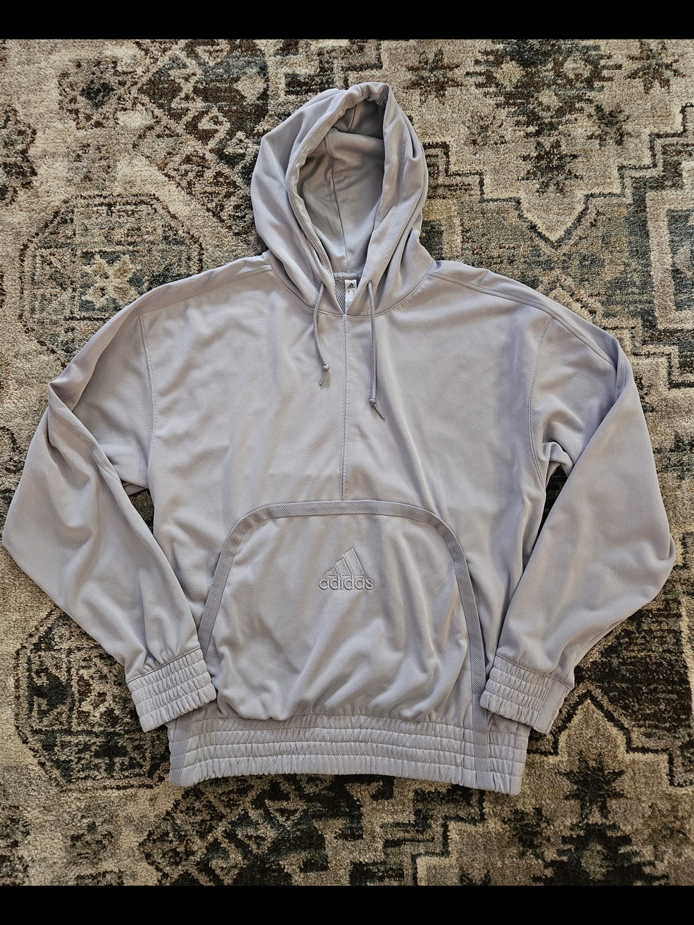 adidas Light Gray Hooded Pullover